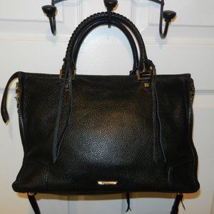 Rebecca Minkoff Regan Black Leather Satchel Crossbody